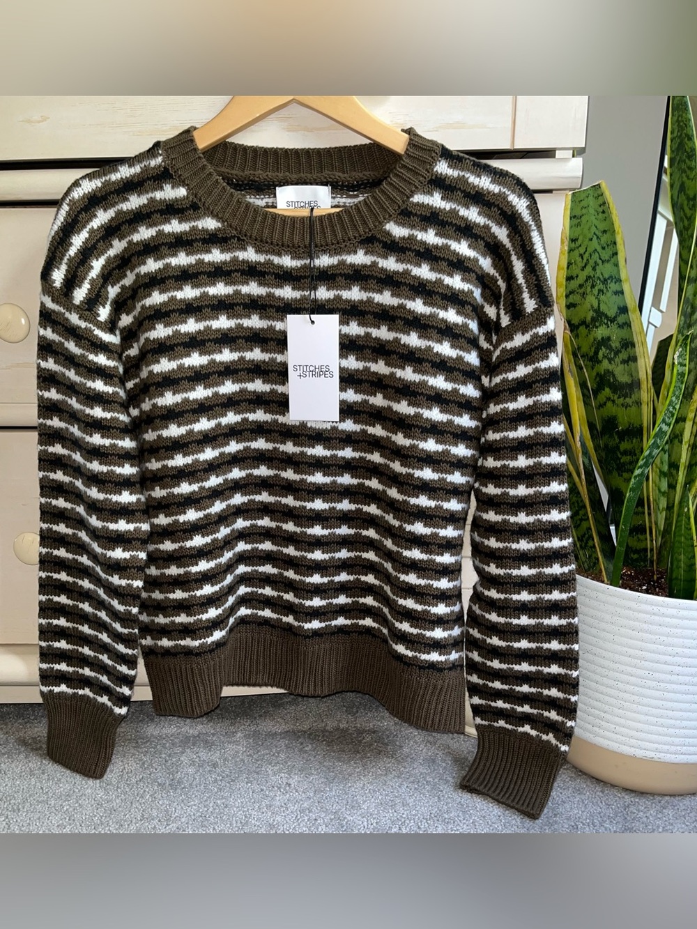 NWT Stitches & Stripes Oversized Stripe Sweater Small